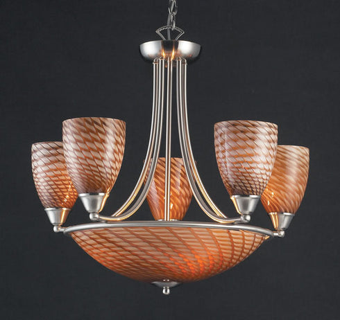 Elk Arco Baleno Chandelier Model: 419-5+3C-SN
