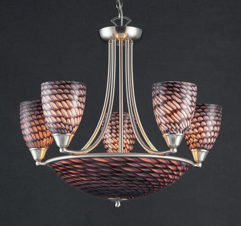 Elk Arco Baleno Chandelier Model: 419-5+3PV-SN