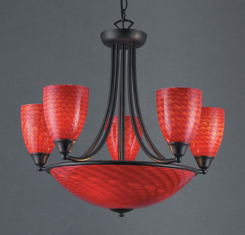 Elk Arco Baleno Chandelier Model: 419-5+3SC-DR