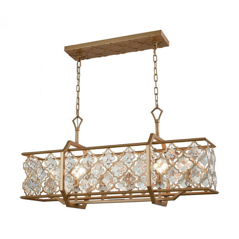 Elk Armand 6 Light Chandelier In Matte Gold With Model: 32095/6