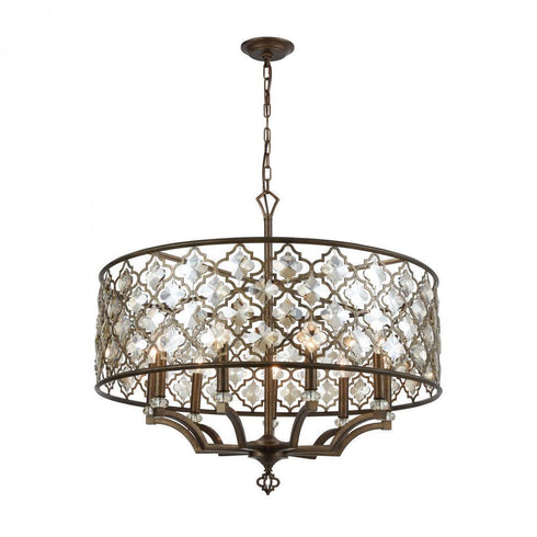 Elk Armand 9 Light Chandelier In Weathered Bronze Model: 31089/9