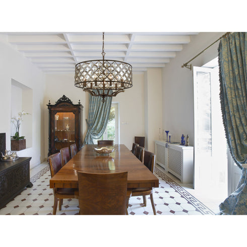 Elk Armand 9 Light Chandelier In Weathered Bronze Model: 31089/9