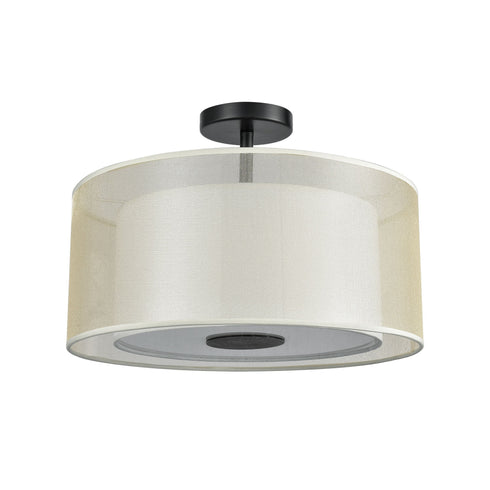 Elk Ashland 2 Light Semi Flush In Matte Black Model: 46267/2