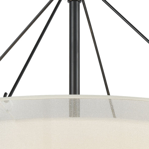Elk Ashland 5 Light Chandelier In Matte Black Model: 46268/5