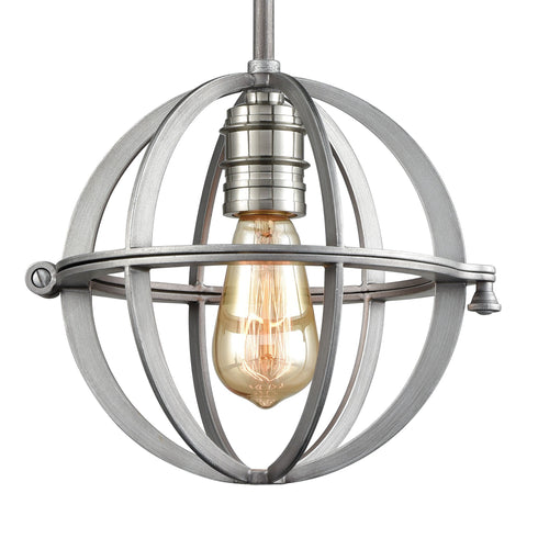Elk Aubridge 1 Light Mini Pendant In Weathered Model: 16171/1