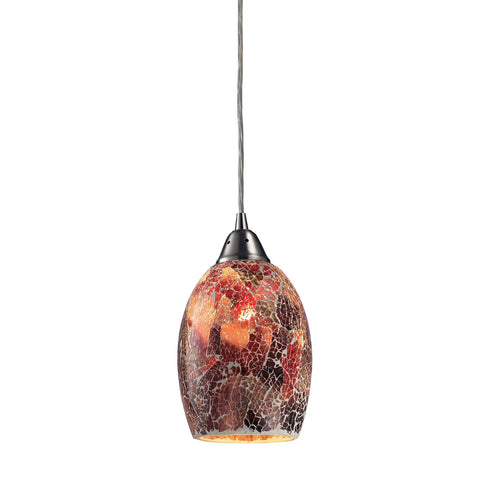 Elk Avalon 1 Light Mini Pendant In Satin Nickel Model: 73031-1