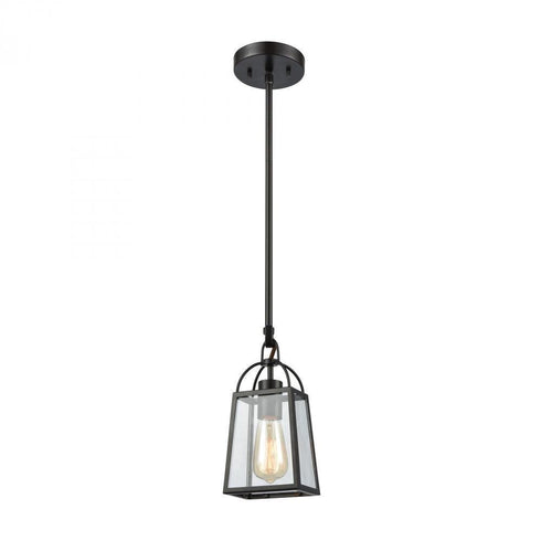 Elk Barnside 1 Light Mini Pendant In Oil Rubbed Model: 46274/1