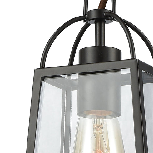 Elk Barnside 1 Light Mini Pendant In Oil Rubbed Model: 46274/1