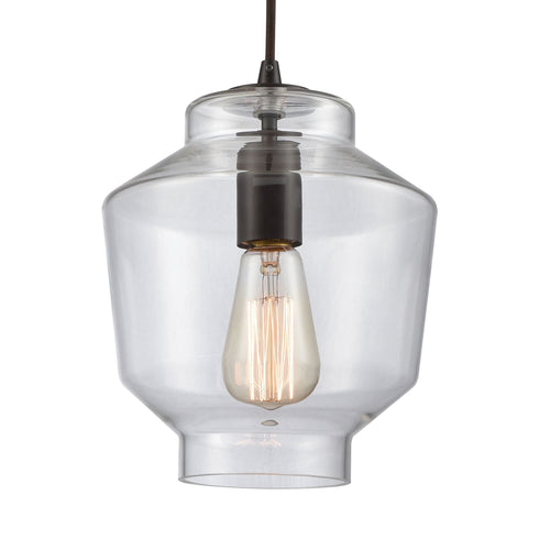 Elk Barrel 1 Light Mini Pendant In Oil Rubbed Model: 10905/1