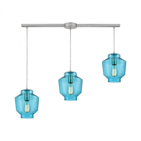 Elk Barrel 3 Light Linear Mini Pendant Fixture In Model: 10915/3L