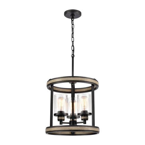 Elk Beaufort 3 Light Pendant In Anvil Iron And Model: 89156/3