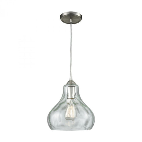Elk Belmont 1 Light Mini Pendant In Satin Nickel Model: 25100/1