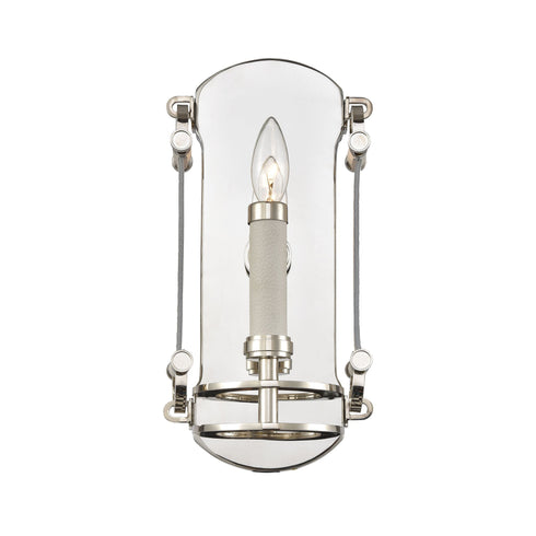 Elk Bergamo 1 Light Sconce In Polished Nickel Model: 16350/1