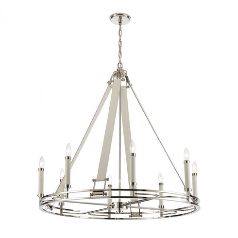 Elk Bergamo 8 Light Chandelier In Polished Nickel Model: 16353/8