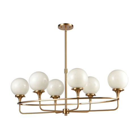 Elk Beverly Hills 6 Light Island Light In Satin Model: 30147/6