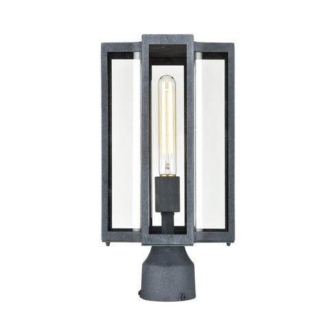 Elk Bianca 1 Light Post Mount In Aged Zinc With Model: 45168/1