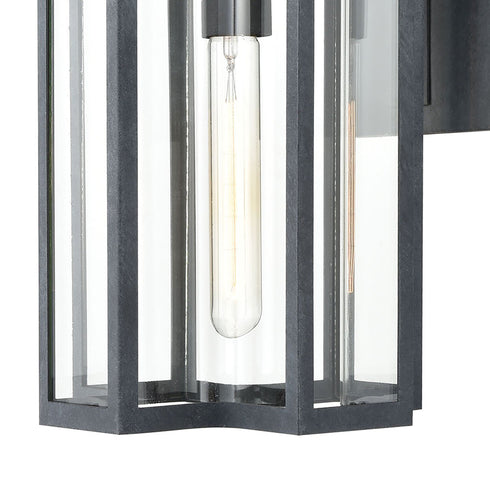 Elk Bianca 1 Light Sconce In Aged Zinc With Clear Model: 45165/1