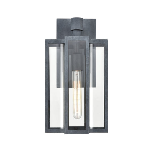 Elk Bianca 1 Light Sconce In Aged Zinc With Clear Model: 45165/1