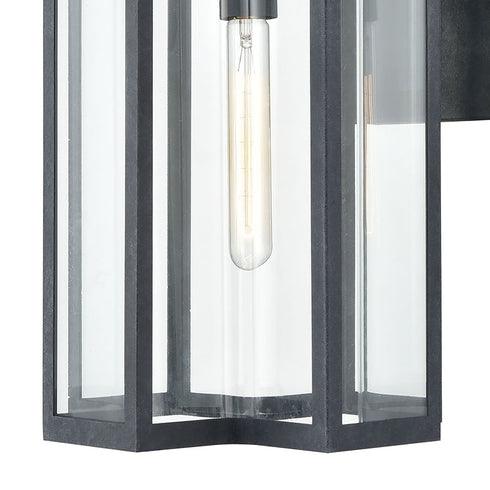 Elk Bianca 1 Light Sconce In Aged Zinc With Clear Model: 45166/1