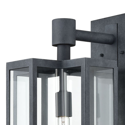 Elk Bianca 1 Light Sconce In Aged Zinc With Clear Model: 45166/1