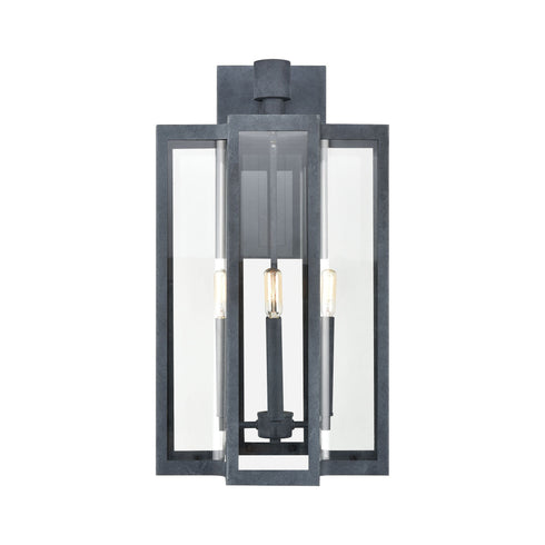 Elk Bianca 4 Light Sconce In Aged Zinc With Clear Model: 45169/4
