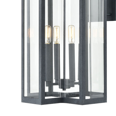 Elk Bianca 4 Light Sconce In Aged Zinc With Clear Model: 45169/4