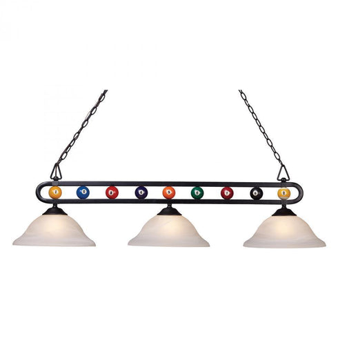 Elk Billiard Motif 3 Light Island Light In Matte Model: BIS9300