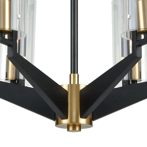 Elk Blakeslee 6 Light Chandelier In Matte Black Model: 15315/6