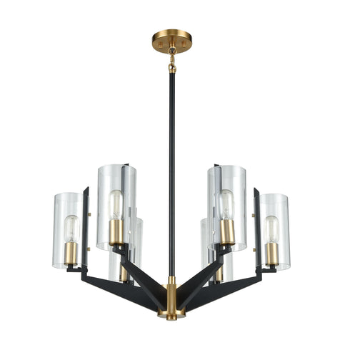 Elk Blakeslee 6 Light Chandelier In Matte Black Model: 15315/6