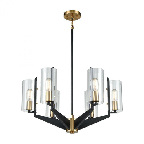 Elk Blakeslee 6 Light Chandelier In Matte Black Model: 15315/6