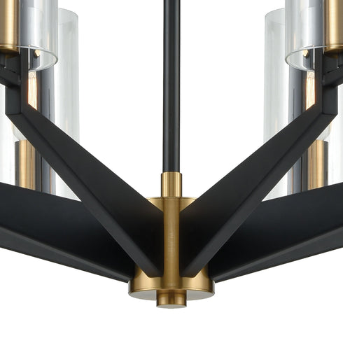 Elk Blakeslee 8 Light Chandelier In Matte Black Model: 15316/8
