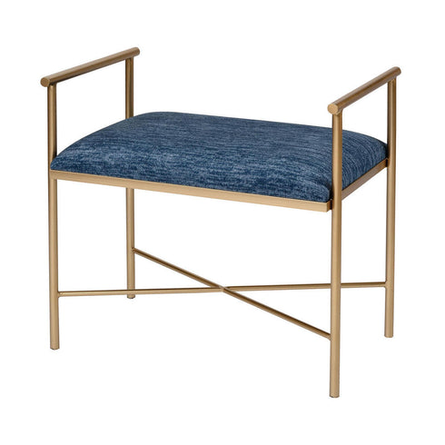 Elk Blue Grand Bench In Navy Blue Chenille And Model: 3169-105