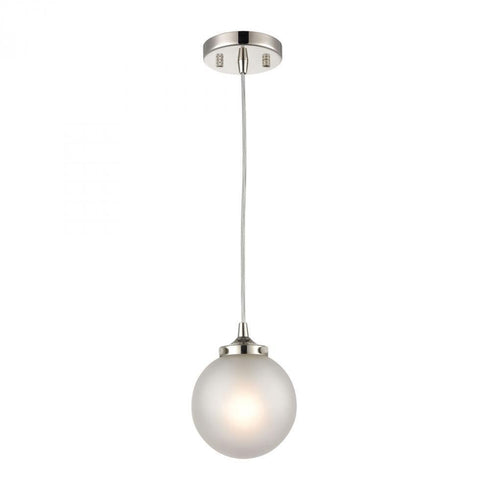 Elk Boudreaux 1 Light Mini Pendant In Polished Model: 15363/1