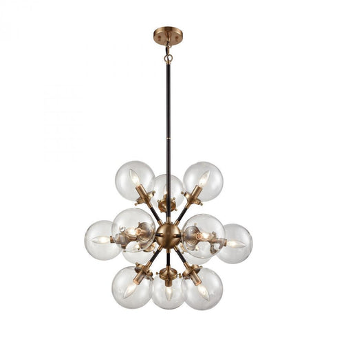 Elk Boudreaux 12 Light Chandelier In Antique Gold Model: 14434/12