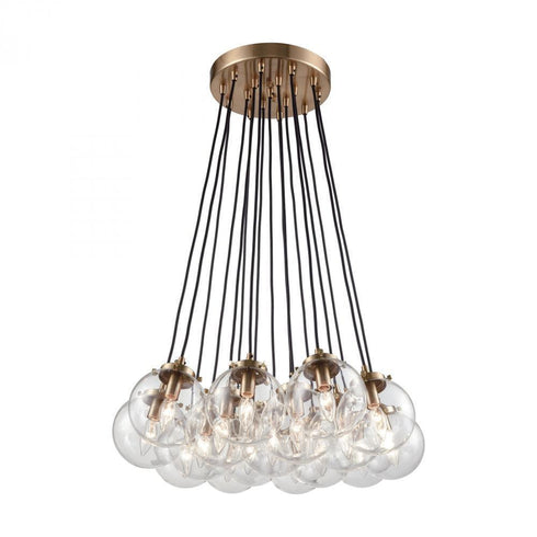 Elk Boudreaux 17 Light Chandelier In Satin Brass Model: 14466/17