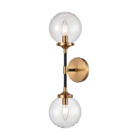 Elk Boudreaux 2 Light Sconce In Matte Black And Model: 15340/2