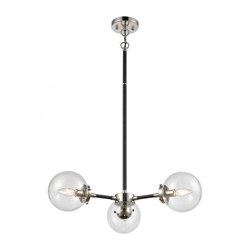 Elk Boudreaux 3 Light Chandelier In Matte Black Model: 15355/3