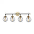 Elk Boudreaux 4 Light Vanity Lamp In Matte Black Model: 14429/4