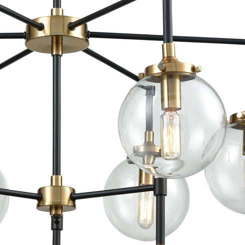 Elk Boudreaux 9 Light Chandelier In Matte Black Model: 14438/6+3