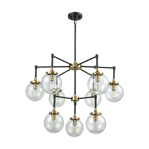 Elk Boudreaux 9 Light Chandelier In Matte Black Model: 14438/6+3