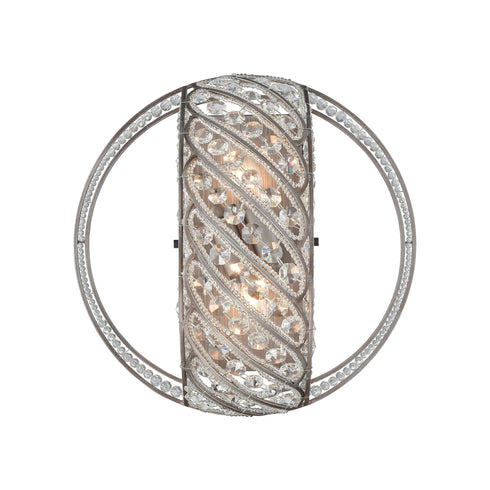 Elk Bradington 2 Light Sconce In Weathered Zinc Model: 11090/2