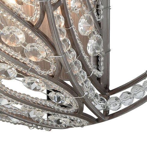 Elk Bradington 2 Light Sconce In Weathered Zinc Model: 11090/2
