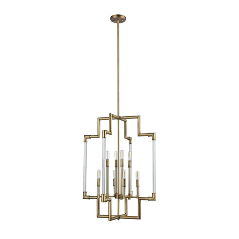 Elk Brandon 8 Light Pendant In Classic Brass Model: 69206/8