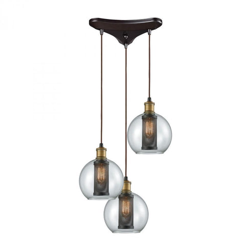 Elk Bremington 3 Light Triangular Pendant Fixture Model: 14530/3