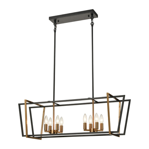 Elk Bridgette 8 Light Island Light In Matte Black Model: 18357/8