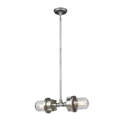 Elk Briggs 2 Light Island Light In Weathered Zinc Model: 16502/2
