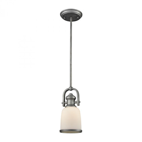 Elk Brooksdale 1 Light Mini Pendant In Weathered Model: 66681-1