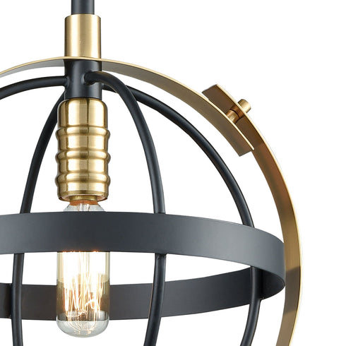 Elk Caldwell 1 Light Mini Pendant In Matte Black Model: 15284/1