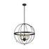 Elk Caldwell 6 Light Chandlier In Matte Black And Model: 15286/6