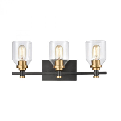 Elk Cambria 3 Light Vanity Light In Matte Black Model: 15402/3